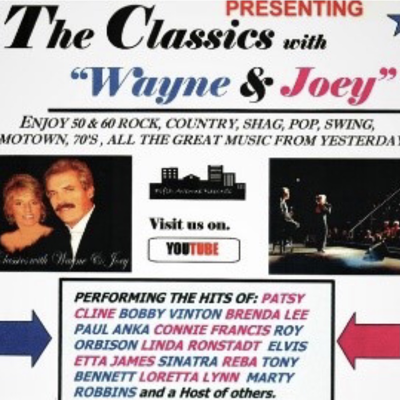 Promotional poster presenting “The Classics With Wayne & Joey” show at The Grill At 1951