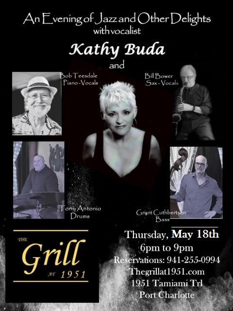 Kathy Buda performance with her band flyer two