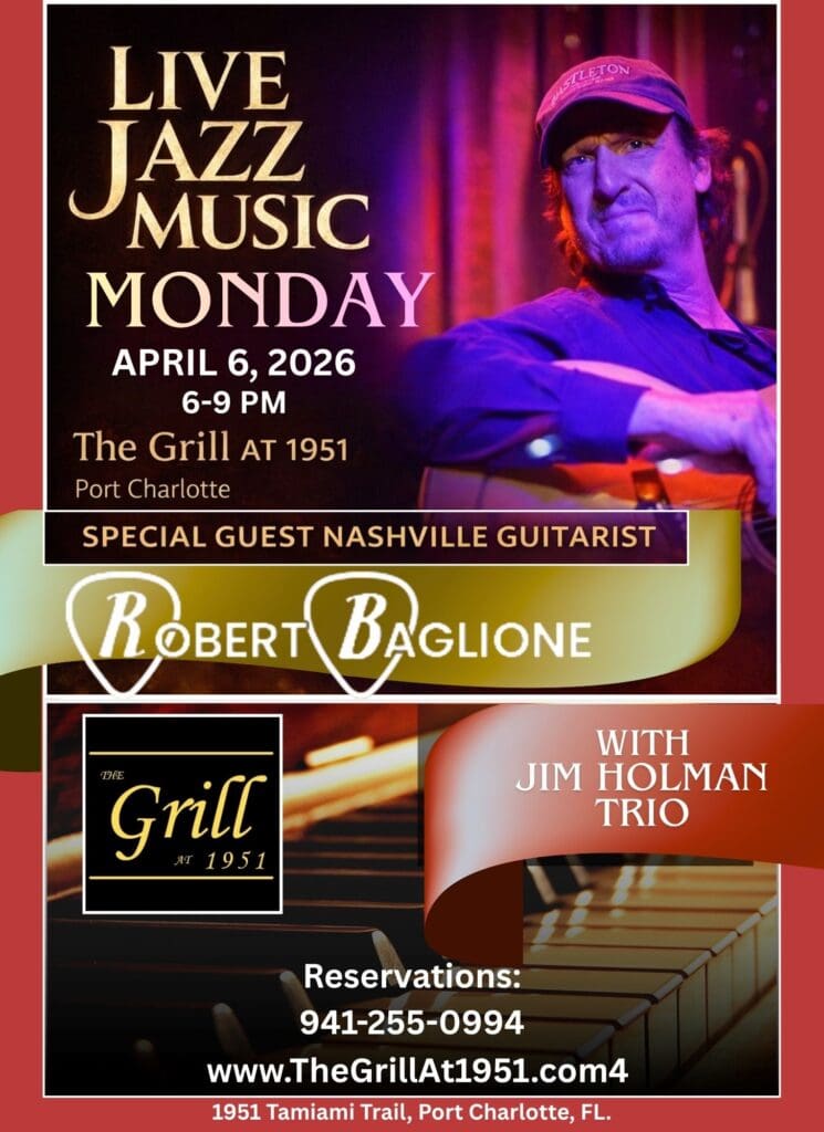 Bob Baglione with Jim Holman Trio April 6 2026 Poster